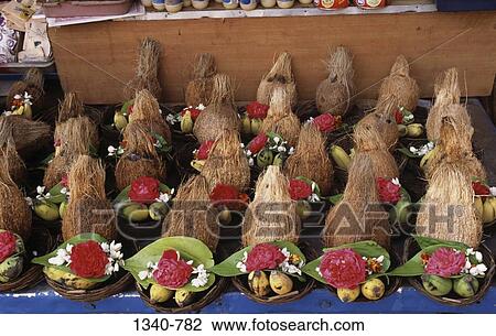 Religious offering plates for sale at a market stall, Tamil Nadu, India View Large Photo Image Stock Image - Religious offering plates for sale at a market stall, Tamil Nadu, India. Fotosearch
