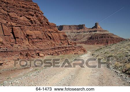 Stock Image - Rock formations on a landscape, Canyonlands National Park, Utah, USA. Fotosearch