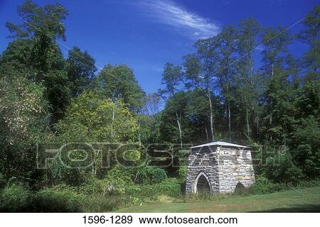 Stock Photo - Ruins of a furnace, Kent Iron Furnace, Kent, Connecticut, USA. Fotosearch