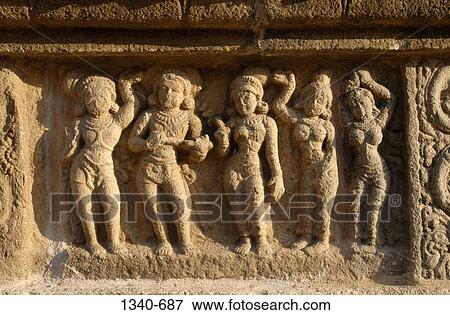 Sculptures on the wall of the outer prakaram of a temple, Airavatesvara Temple, Darasuram, Thanjavur District, Tamil Nadu, India View Large Photo Image Stock Photo - Sculptures on the wall of the outer prakaram of a temple, Airavatesvara Temple, Darasuram, Thanjavur District, Tamil Nadu, India. Fotosearch