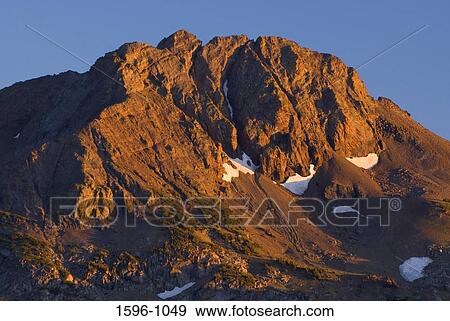 Stock Photo - Snow on mountains, Eldorado National Forest, Carson Pass Scenic Byway, California, USA. Fotosearch