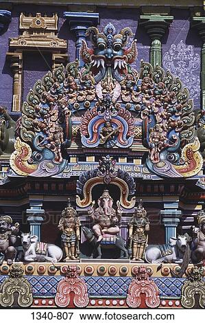 Stucco figures on a tower of a temple, Jambukeswarar Temple, Thiruvanaikaval, Tamil Nadu, India View Large Photo Image Stock Photo - Stucco figures on a tower of a temple, Jambukeswarar Temple, Thiruvanaikaval, Tamil Nadu, India. Fotosearch