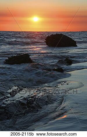 Sunset on the beach, Crystal Cove State Park, California, USA View Large Photo Image Stock Image - Sunset on the beach, Crystal Cove State Park, California, USA. Fotosearch
