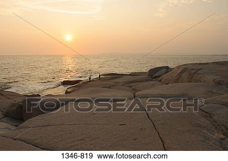 Sunset over the ocean, Peggy's Cove, Nova Scotia, Canada View Large Photo Image Stock Photo - Sunset over the ocean, Peggy's Cove, Nova Scotia, Canada. Fotosearch