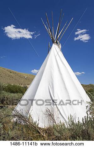 Teepee in a field, Bannack State Park, Dillon, Montana, USA View Large Photo Image Stock Image - Teepee in a field, Bannack State Park, Dillon, Montana, USA. Fotosearch
