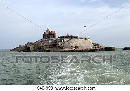 Temple on an island, Vivekananda Rock Memorial, Kanyakumari, Tamil Nadu, India View Large Photo Image Stock Image - Temple on an island, Vivekananda Rock Memorial, Kanyakumari, Tamil Nadu, India. Fotosearch