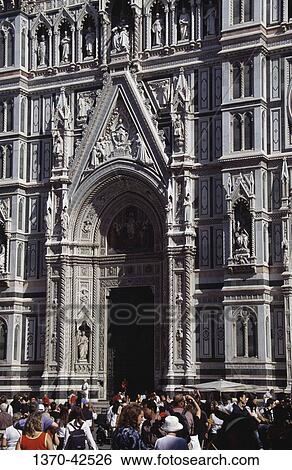 Tourists in front of a cathedral, Duomo Santa Maria del Fiore, Florence, Tuscany, Italy View Large Photo Image Stock Photograph - Tourists in front of a cathedral, Duomo Santa Maria del Fiore, Florence, Tuscany, Italy. Fotosearch