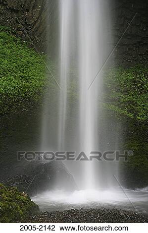 Waterfall in a forest, Horsetail Falls, Columbia River Gorge National Scenic Area, Oregon, USA View Large Photo Image Stock Image - Waterfall in a forest, Horsetail Falls, Columbia River Gorge National Scenic Area, Oregon, USA. Fotosearch