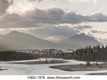 Athabasca River, Jasper National Park, Alberta, Canada View Large Photo Image Stock Photograph - Athabasca River, Jasper National Park, Alberta, Canada. Fotosearch