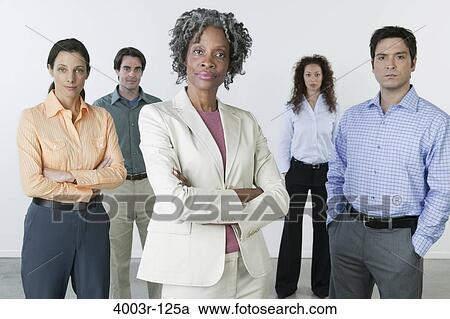 Businesswoman leading her team View Large Photo Image Stock Image - Businesswoman leading her team. Fotosearch