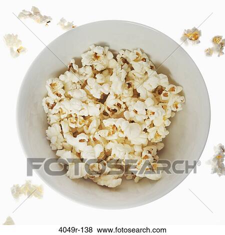Close-up of a bowl of popcorn View Large Photo Image Stock Photo - Close-up of a bowl of popcorn. Fotosearch