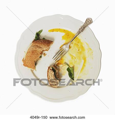 Close-up of a dirty plate with a fork View Large Photo Image Stock Image - Close-up of a dirty plate with a fork. Fotosearch