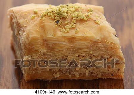 Stock Photograph - Close-up of baklava. Fotosearch