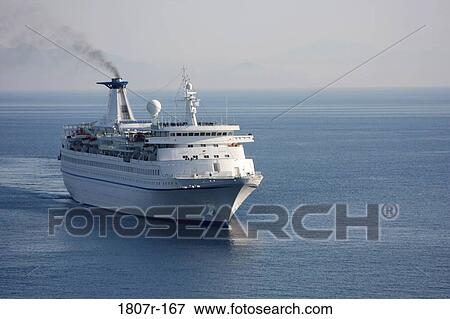 Stock Photo - Cruise ship in the sea. Fotosearch