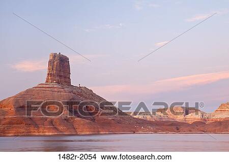 Lake in front of rock formations, Padre Bay, Lake Powell, Arizona, USA View Large Photo Image Picture - Lake in front of rock formations, Padre Bay, Lake Powell, Arizona, USA. Fotosearch