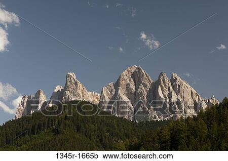 Low angle view of trees with mountain range, Geisler Gruppe, Funes Valley, Dolomites, Trentino-Alto-Adige, Italy View Large Photo Image Stock Image - Low angle view of trees with mountain range, Geisler Gruppe, Funes Valley, Dolomites, Trentino-Alto-Adige, Italy. Fotosearch