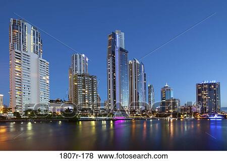 Skyscrapers at the waterfront View Large Photo Image Stock Photo - Skyscrapers at the waterfront. Fotosearch