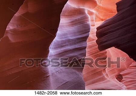 Stock Photo - Slot canyon, Lower Antelope Canyon, Antelope Canyon, Page, Arizona, USA. Fotosearch