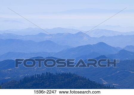 Smog from Park Ridge Trail, Kings Canyon National Park, Sierra Nevada, California, USA View Large Photo Image Stock Photo - Smog from Park Ridge Trail, Kings Canyon National Park, Sierra Nevada, California, USA. Fotosearch