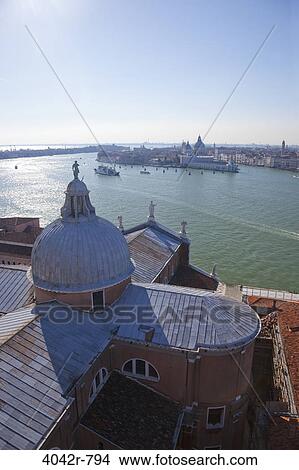 High angle view of a church, Church Of San Giorgio Maggiore, San Giorgio Maggiore, Venice, Veneto, Italy View Large Photo Image Picture - High angle view of a church, Church Of San Giorgio Maggiore, San Giorgio Maggiore, Venice, Veneto, Italy. Fotosearch