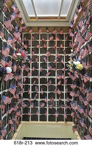 Interiors of a columbarium, Los Angeles National Cemetery, Los Angeles, California, USA View Large Photo Image Stock Image - Interiors of a columbarium, Los Angeles National Cemetery, Los Angeles, California, USA. Fotosearch