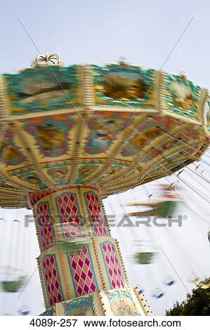 Stock Photo - Low angle view of an amusement park ride, Jardin de Tuileries, Paris, Ile-De-France, France. Fotosearch