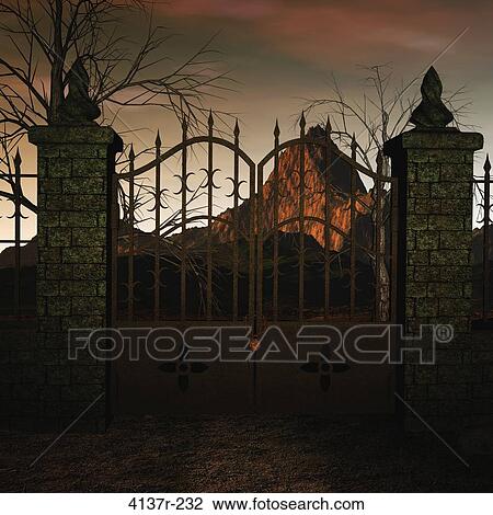 A locked gate with the mountains behind it at sunset View Large Photo Image Stock Image - A locked gate with the mountains behind it at sunset. Fotosearch