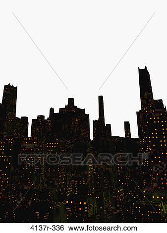 An urban cityscape on a white background View Large Photo Image Stock Photograph - An urban cityscape on a white background. Fotosearch