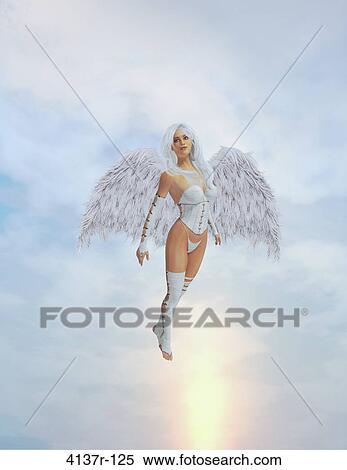 Angel in mid flight View Large Photo Image Stock Photography - Angel in mid flight. Fotosearch