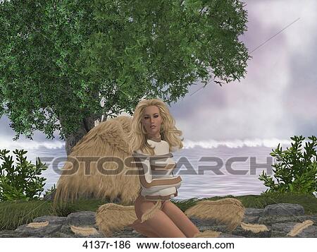 Angel sitting in a straigh jacket on the beach View Large Photo Image Stock Photograph - Angel sitting in a straigh jacket on the beach. Fotosearch