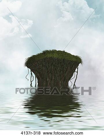 Stock Photo - Cliff In Water Background. Fotosearch