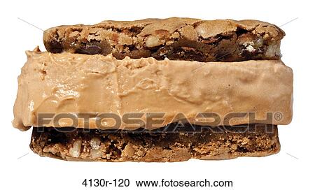 Close up of ice cream sandwich with pecan and sweet cream View Large Photo Image Stock Image - Close up of ice cream sandwich with pecan and sweet cream. Fotosearch