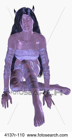 Demon woman with horns on her head View Large Photo Image Stock Image - Demon woman with horns on her head. Fotosearch