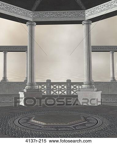 Greek columns overlooking the ocean View Large Photo Image Stock Photography - Greek columns overlooking the ocean. Fotosearch