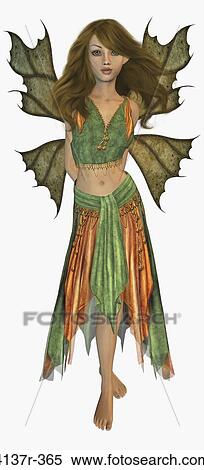 Green and orange fairy standing up View Large Photo Image Stock Photography - Green and orange fairy standing up. Fotosearch