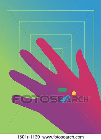 Hand holding pills, illustration View Large Photo Image Stock Photo - Hand holding pills, illustration. Fotosearch