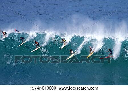 High angle view of a group of people surfing in the sea View Large Photo Image Stock Image - High angle view of a group of people surfing in the sea. Fotosearch