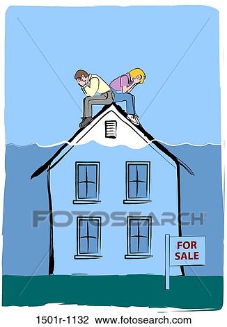 House underwater, illustration View Large Photo Image Stock Image - House underwater, illustration. Fotosearch