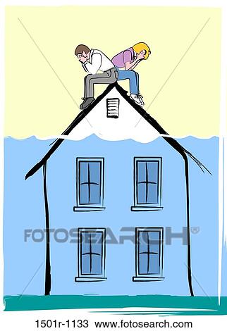 House underwater, illustration View Large Photo Image Stock Image - House underwater, illustration. Fotosearch