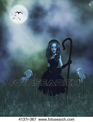 Little bo peep has lost her sheep, where will she find them. View Large Photo Image Stock Photo - Little bo peep has lost her sheep, where will she find them.. Fotosearch