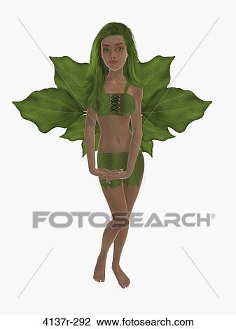 Little green fairy standing in cute pose View Large Photo Image Stock Image - Little green fairy standing in cute pose. Fotosearch