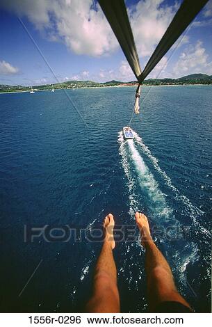 Paragliding from a boat, St. Lucia, Martinique View Large Photo Image Stock Photograph - Paragliding from a boat, St. Lucia, Martinique. Fotosearch