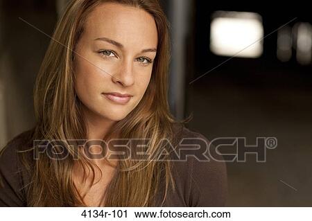 Stock Image - Portrait of a woman. Fotosearch