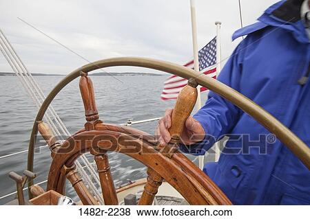Schooner Suva, the helm, lake View Large Photo Image Stock Photo - Schooner Suva, the helm, lake. Fotosearch