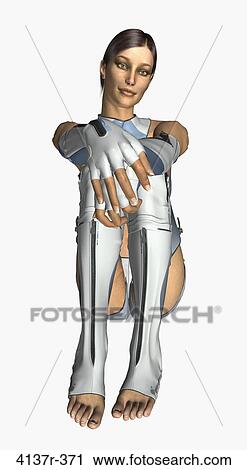 Sci fi woman sitting down View Large Photo Image Stock Image - Sci fi woman sitting down. Fotosearch