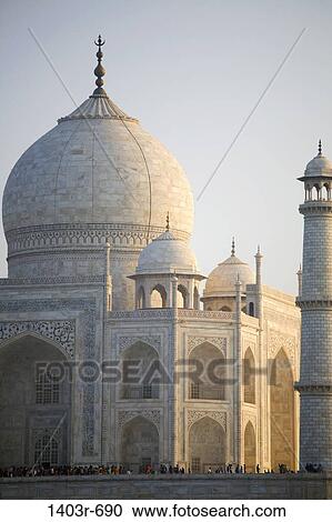 Tourists at a mausoleum, Taj Mahal, Agra, Uttar Pradesh, India View Large Photo Image Stock Image - Tourists at a mausoleum, Taj Mahal, Agra, Uttar Pradesh, India. Fotosearch