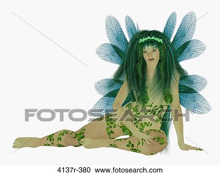 Translucent blue green fairy sitting down View Large Photo Image Stock Image - Translucent blue green fairy sitting down. Fotosearch