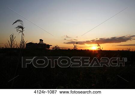 UK, London Purfleet, Landscape at sunset at RSPB Old Moor View Large Photo Image Stock Photo - UK, London Purfleet, Landscape at sunset at RSPB Old Moor. Fotosearch