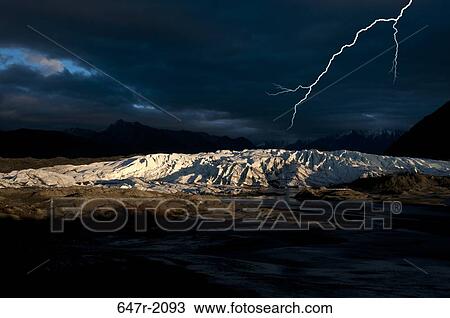 USA, Alaska, Thunderstorm over Matanuska Glacier View Large Photo Image Stock Image - USA, Alaska, Thunderstorm over Matanuska Glacier. Fotosearch
