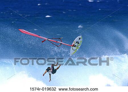 Stock Image - Windsurfing. Fotosearch